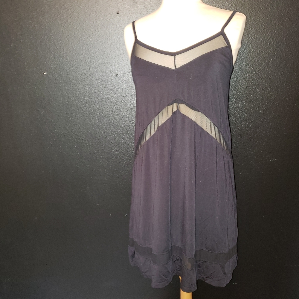 Honeydew Intimates Black Chemise with Sheer Accents